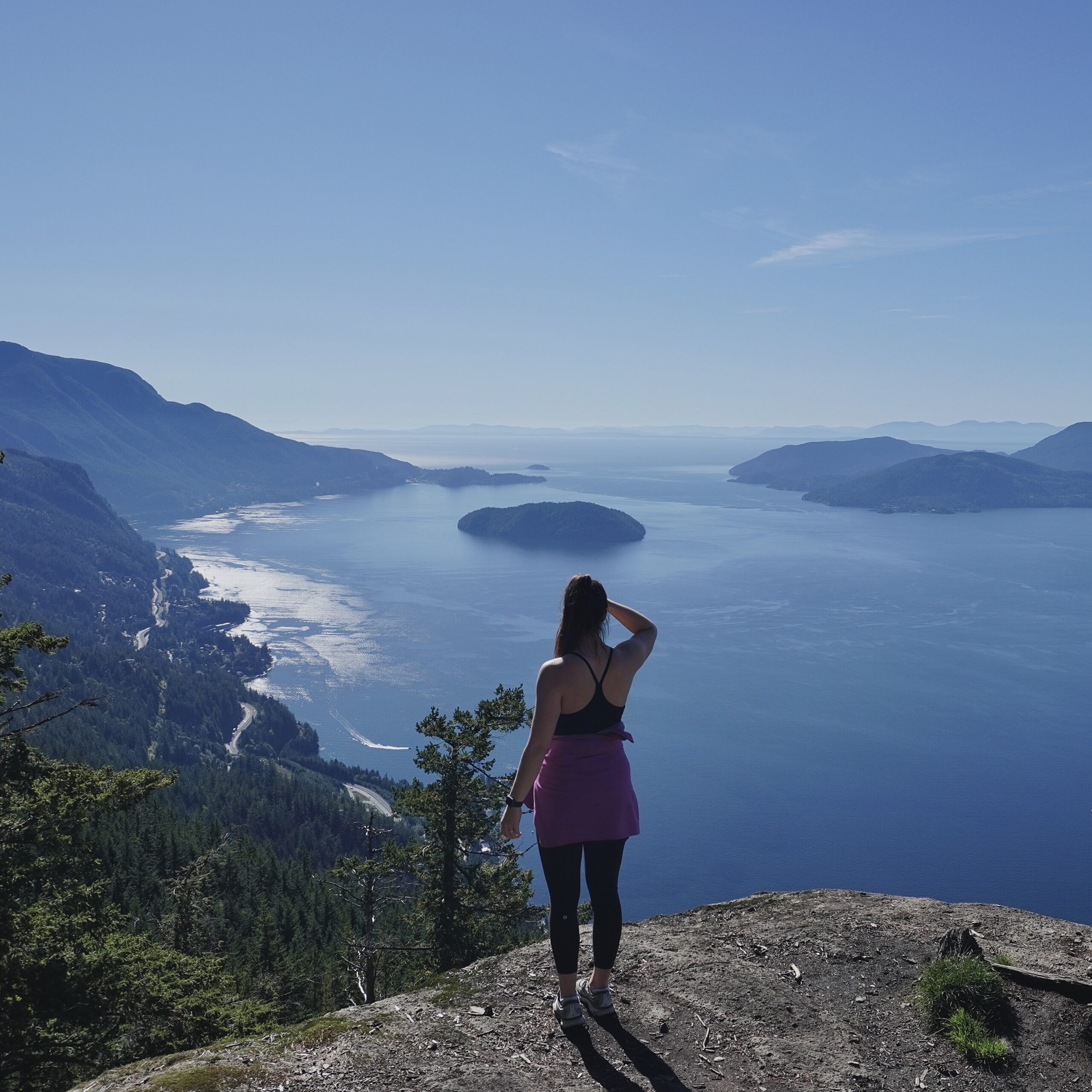 woman overlooking view in vancouver