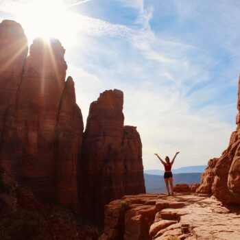 viewpoint from cathedral rock trail in sedona, arizona