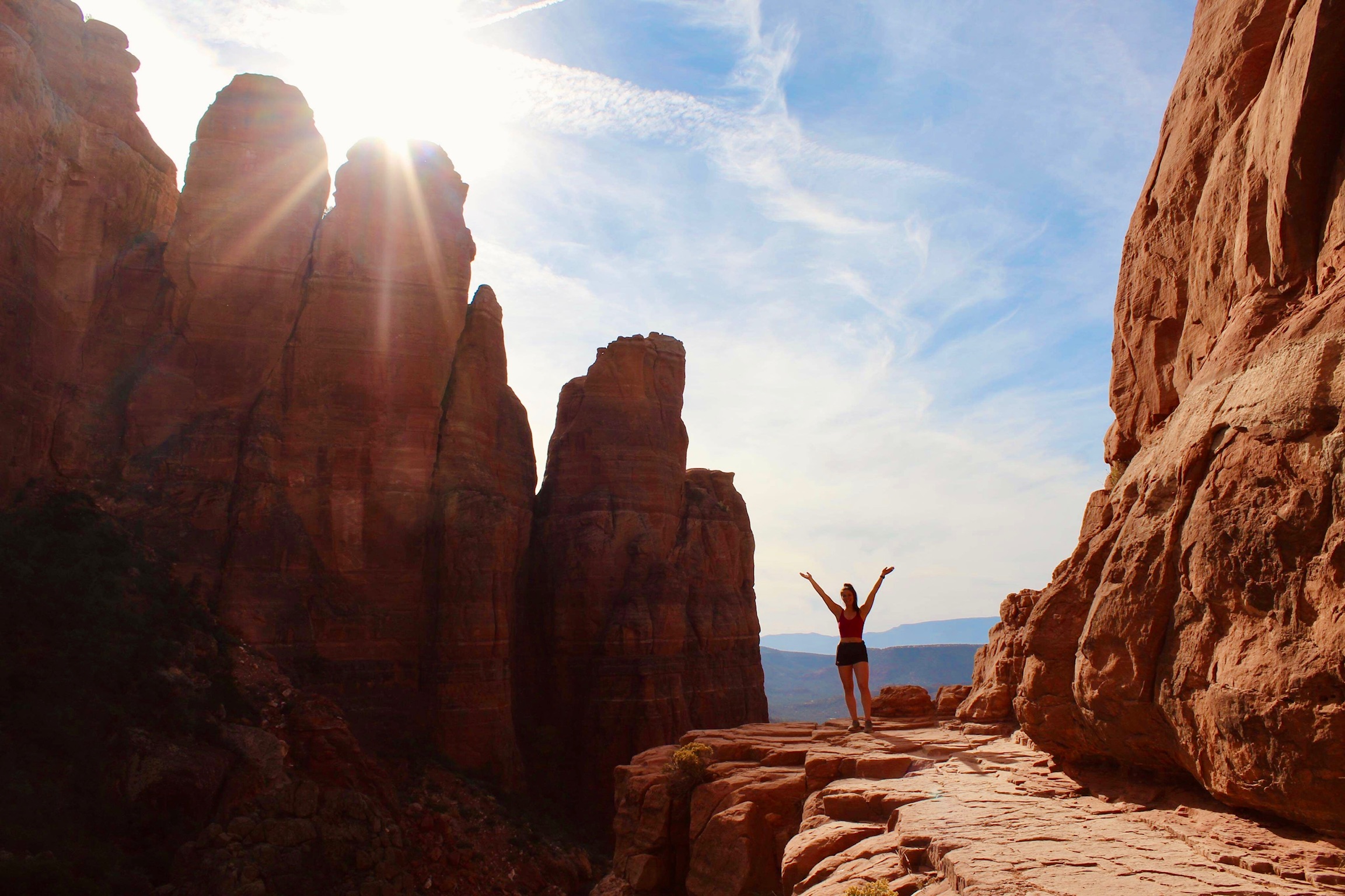 viewpoint from cathedral rock trail in sedona, arizona