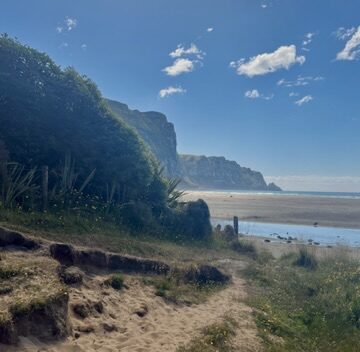 beach views with cliffs