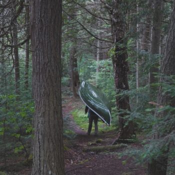 portaging through the backcountry in algonquin park