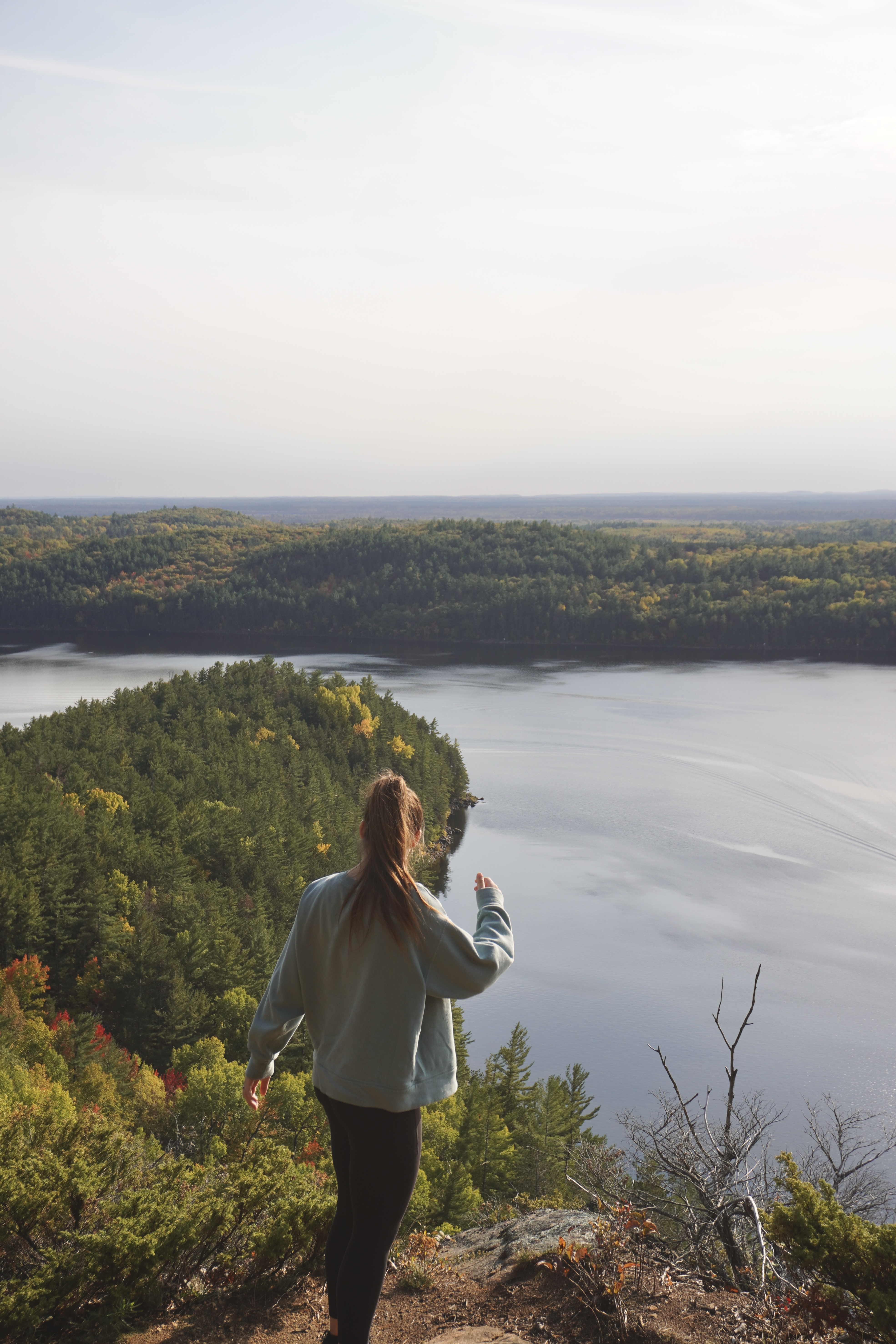 view over Ottawa river with a woman looking out